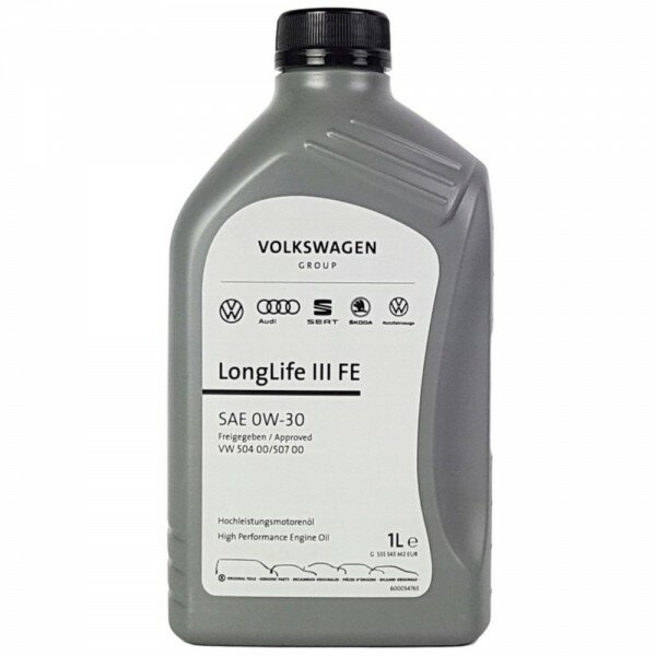 OE VW Longlife III FE SAE 0W30 (DPF, SCR); ACEA C3; VW 504.00; VW 507.00 1L